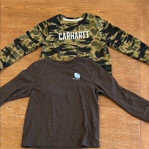 Carhartt Kids' Camo and Brown Long Sleeve Tees